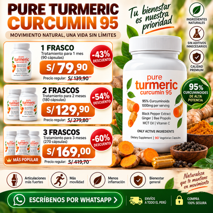Pure Turmeric Curcumin 95 - precios y combos