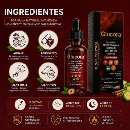 Glucora - Control de Azúcar (Gotas Líquidas)