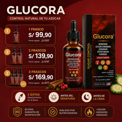 Glucora - Control de Azúcar (Gotas Líquidas)