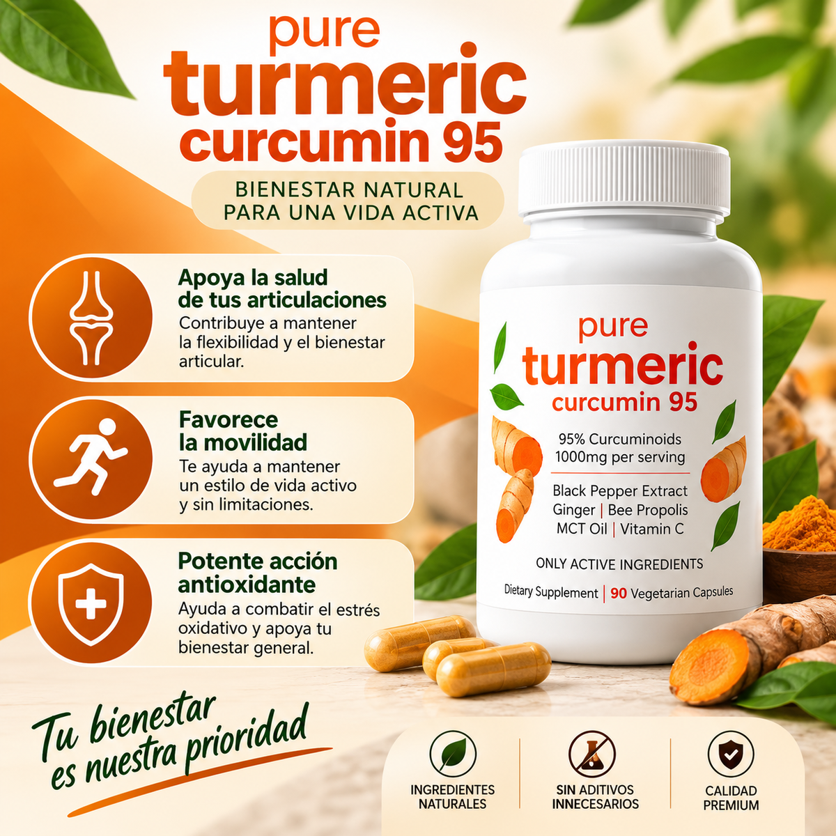Pure Turmeric Curcumin 95